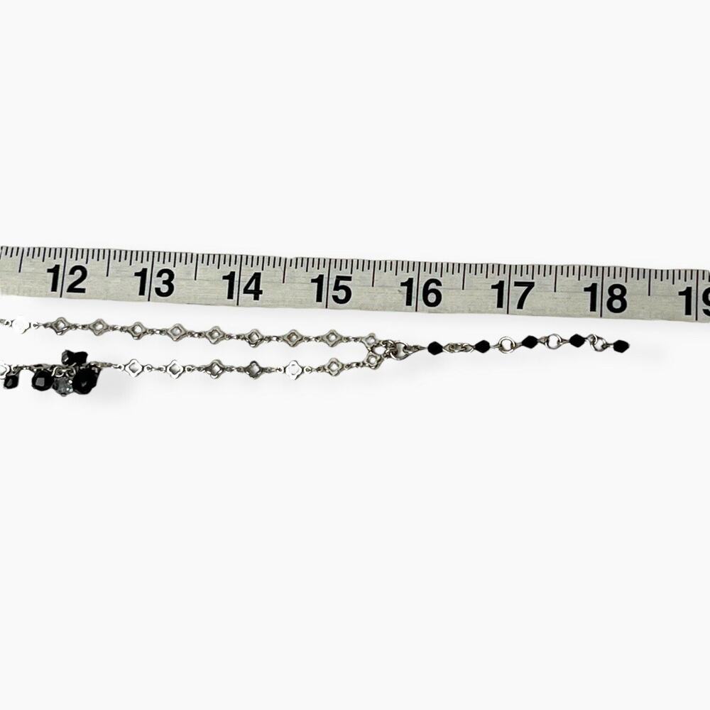 Lot Of 2 Necklaces Silver Black Beads Faceted Smooth Signed Premier Designs WHBM - Picture 13 of 13